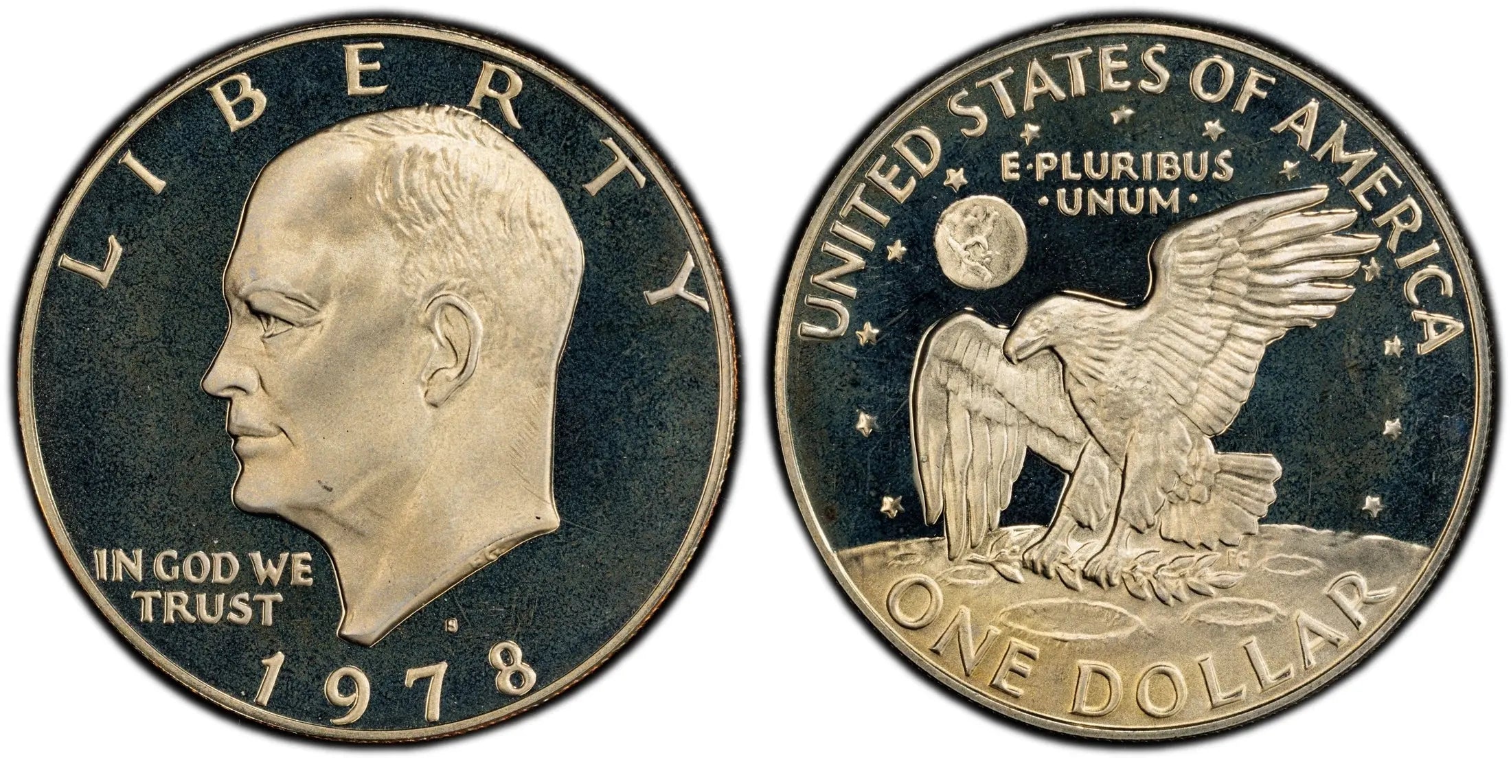 1978-S Eisenhower Dollar – PCGS PR67 Deep Cameo | Final-Year High-Grade Proof Heritage Pastime