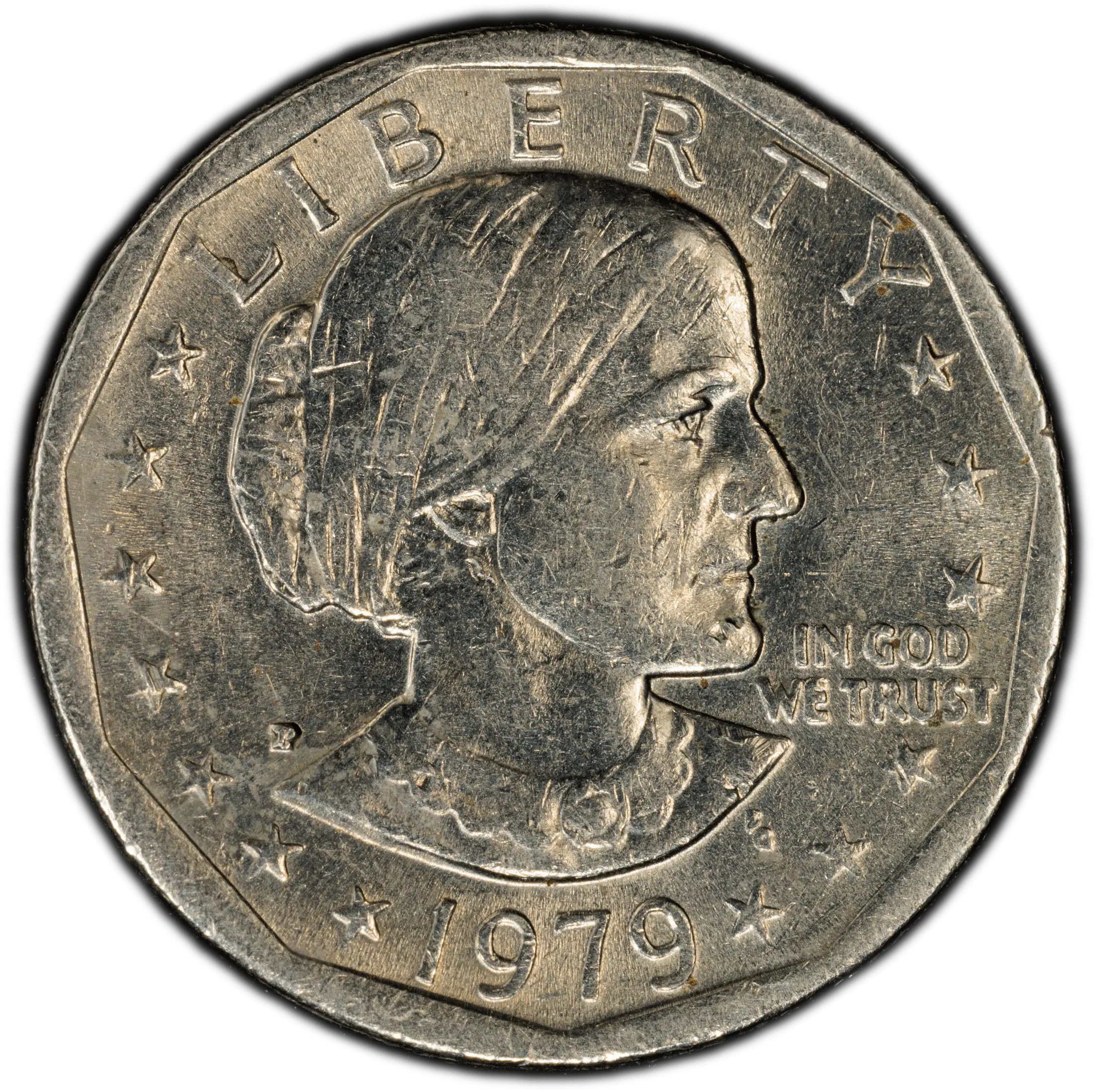 1979-P Susan B. Anthony Dollar Wide Rim FS-301 – PCGS AU55 | Near Date Variety Heritage Pastime