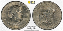 1979-P Susan B. Anthony Dollar Wide Rim FS-301 – PCGS AU55 | Near Date Variety