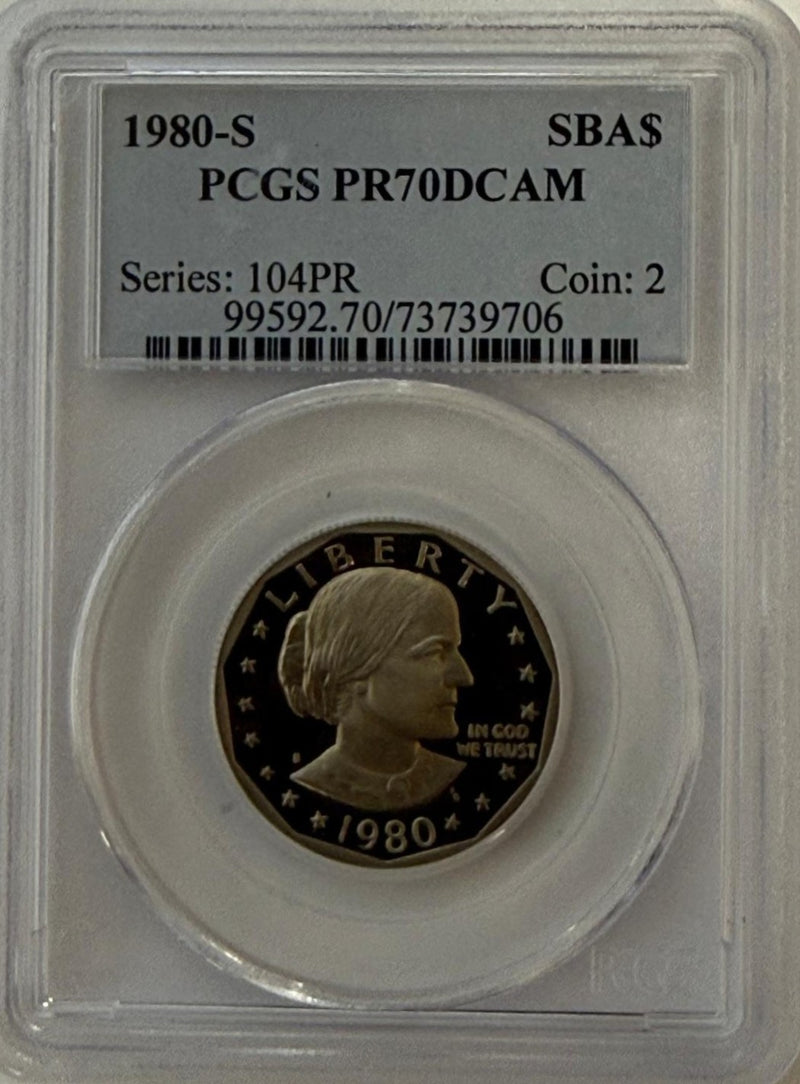 1980-S Susan B. Anthony Dollar – PCGS PR70DCAM | Perfect Deep Cameo | Series 104PR Coin 2