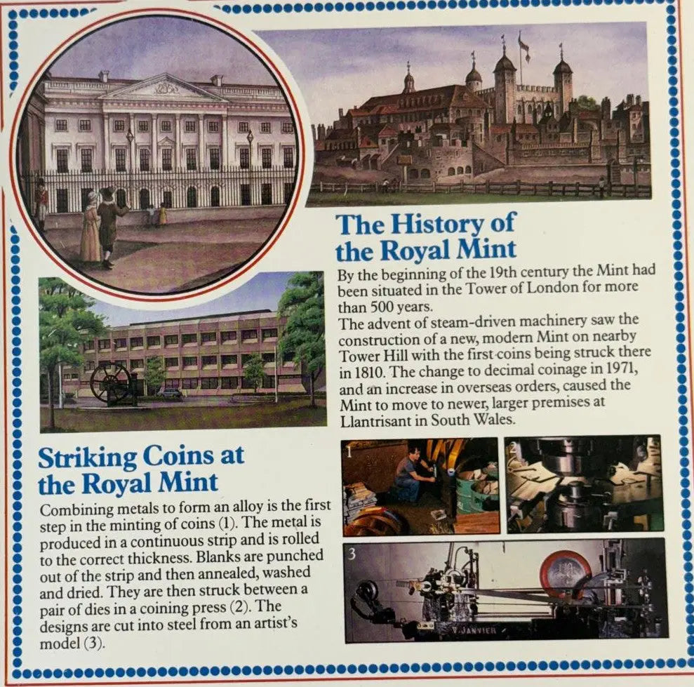 1985 United Kingdom Brilliant Uncirculated Coin Collection – Royal Mint Original Set Heritage Pastime