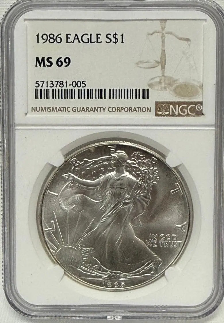 1986 Silver Eagle $1 MS69 – Highly Desirable High-Grade Coin Coin Hub