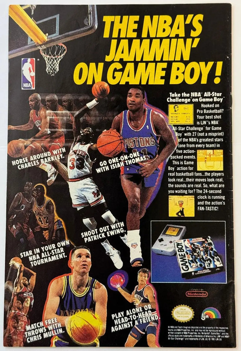 1991 NBA All-Star Challenge (Game Boy) – Vintage Video Game Advertisement | Nintendo Collectible Heritage Pastime