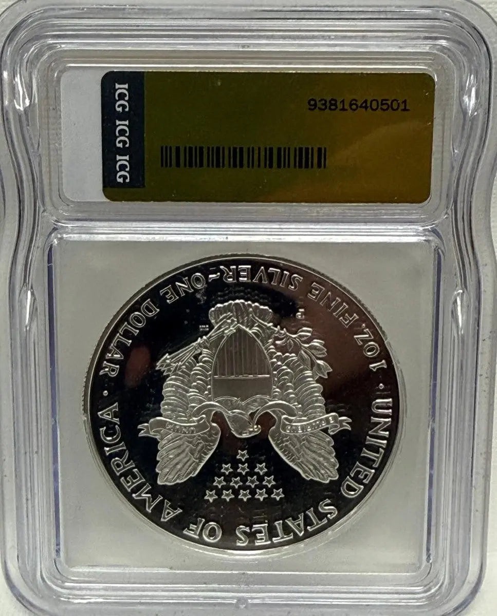 1997-P ICG Silver Eagle PR70 DCAM – One of 99, Signed by Austin Hutto, CEO - Highly Collectible Coin Hub