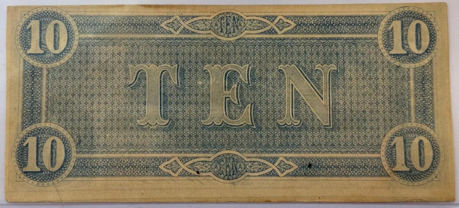 2 1864 Confederate States of America $10 Notes – Consecutive Serial Numbers | Civil War Currency Heritage Pastime