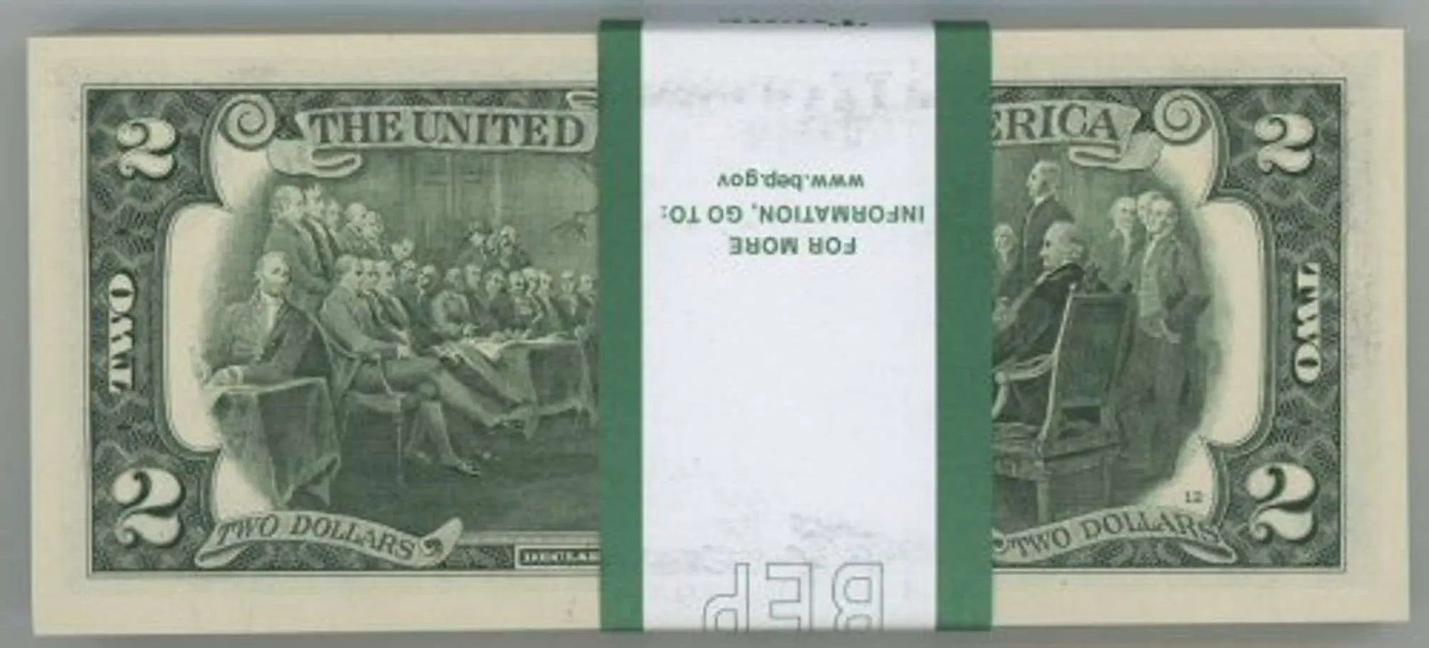 $200 Pack of 2017-A Series $2 Bills in Sequence (L) Superb Gem CU Heritage Pastime