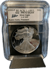 2000 P Silver Eagle Proof – Austin Hutto Signed Black Label Edition - American Coinage Heritage Pastime
