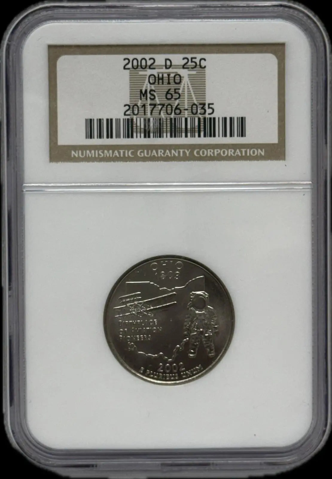 2002-D 25C Ohio MS65 – Choice Uncirculated Coin Quality Coin Coin Hub