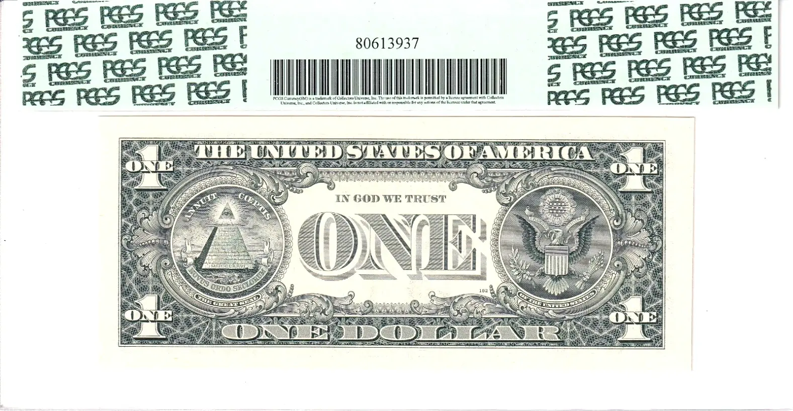 2003-A $1 FRN PCGS Gem New 66PPQ Fancy TRUE 0/1 BINARY Serial #E01110101B Coin Hub
