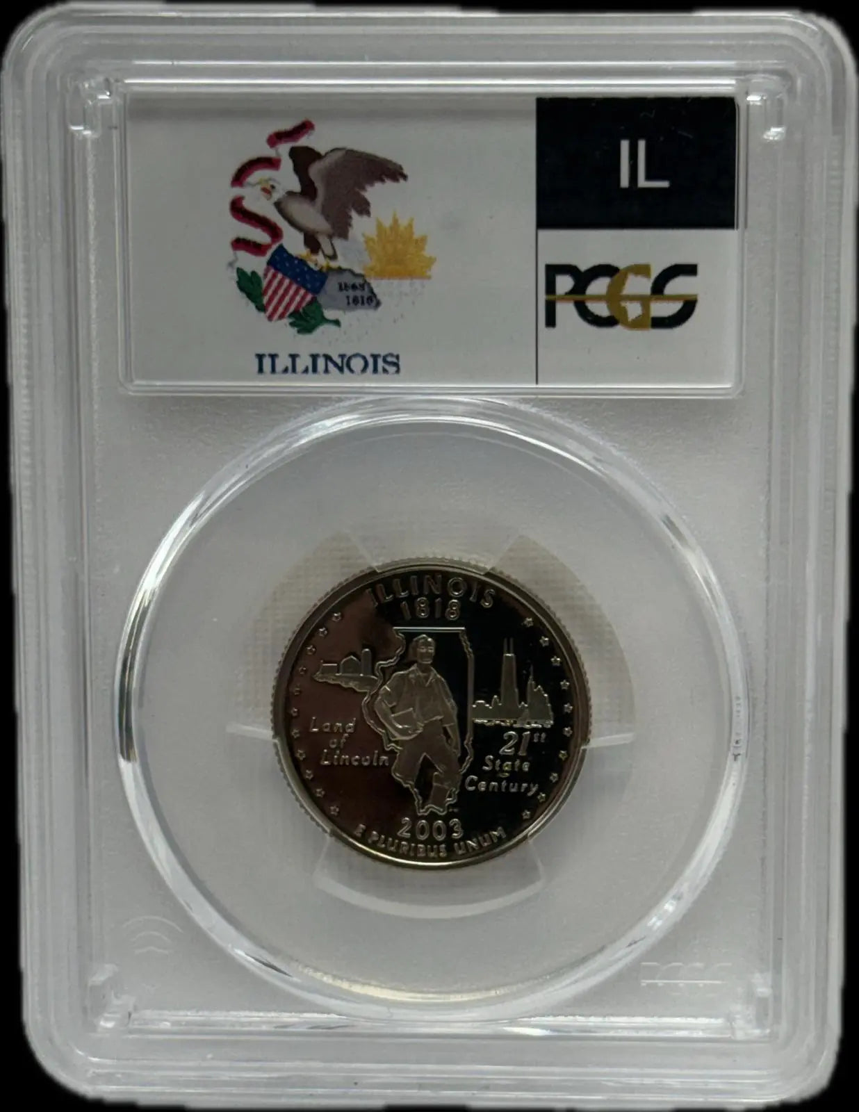 2003-S 25C PCGS PR69 DCAM Illinois – Rare, Near-Perfect Proof Coin Heritage Pastime