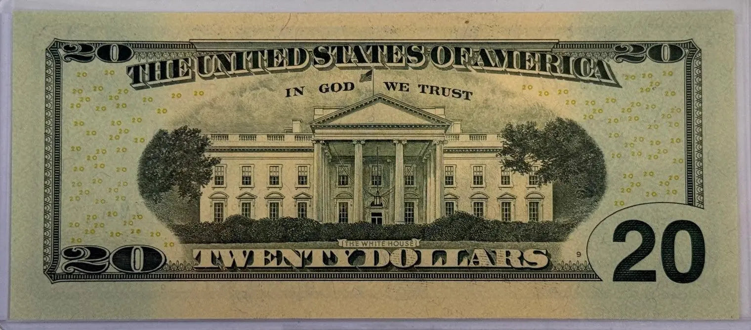 2004 $20 Federal Reserve Note – Fancy Serial 77766777 – Andrew Jackson – Snow/Marin Heritage Pastime