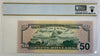 2004 $50 FRN PCGS 64PPQ Partial Reverse Ladder Bookend reverse side with Capitol view