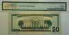 2004-A $20 FRN PMG 64EPQ White House reverse side with rare radar serial