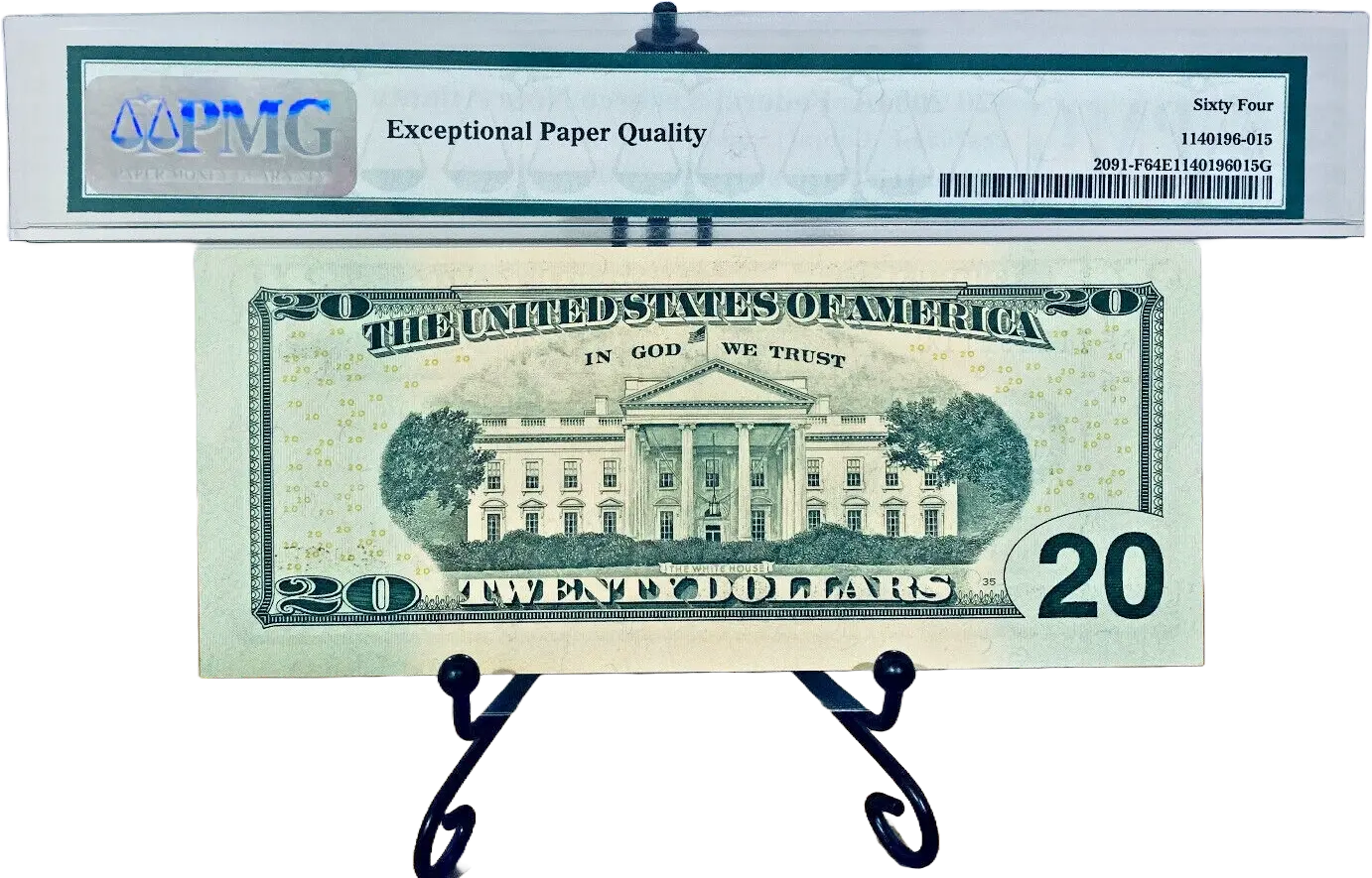 2004-A $20 FRN PMG 64EPQ BINARY RADAR ROTATOR TRINARY BOOKEND #GF11166111C Coin Hub