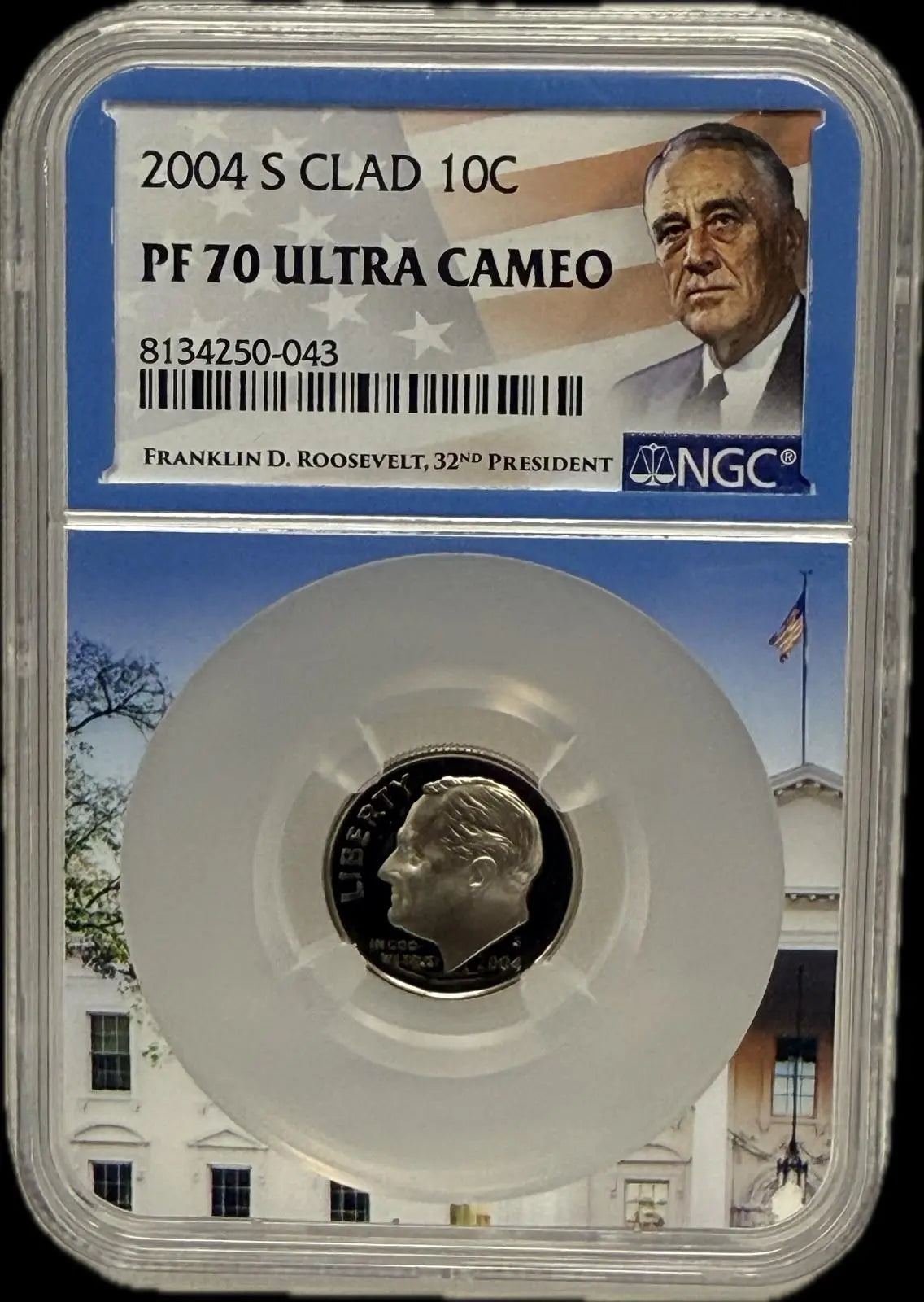 2004-S Roosevelt Dime 10C Clad – PCGS PR70 Ultra Cameo | Perfect Proof Coin Heritage Pastime