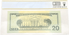 2006 $20 FRN reverse side in PCGS 65 PPQ slab with White House design