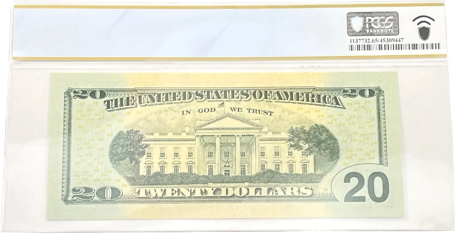 2006 $20 FRN PCGS 65PPQ Fancy PARTIAL LADDER BOOKEND-Reverse Serial# IK00432100B Coin Hub