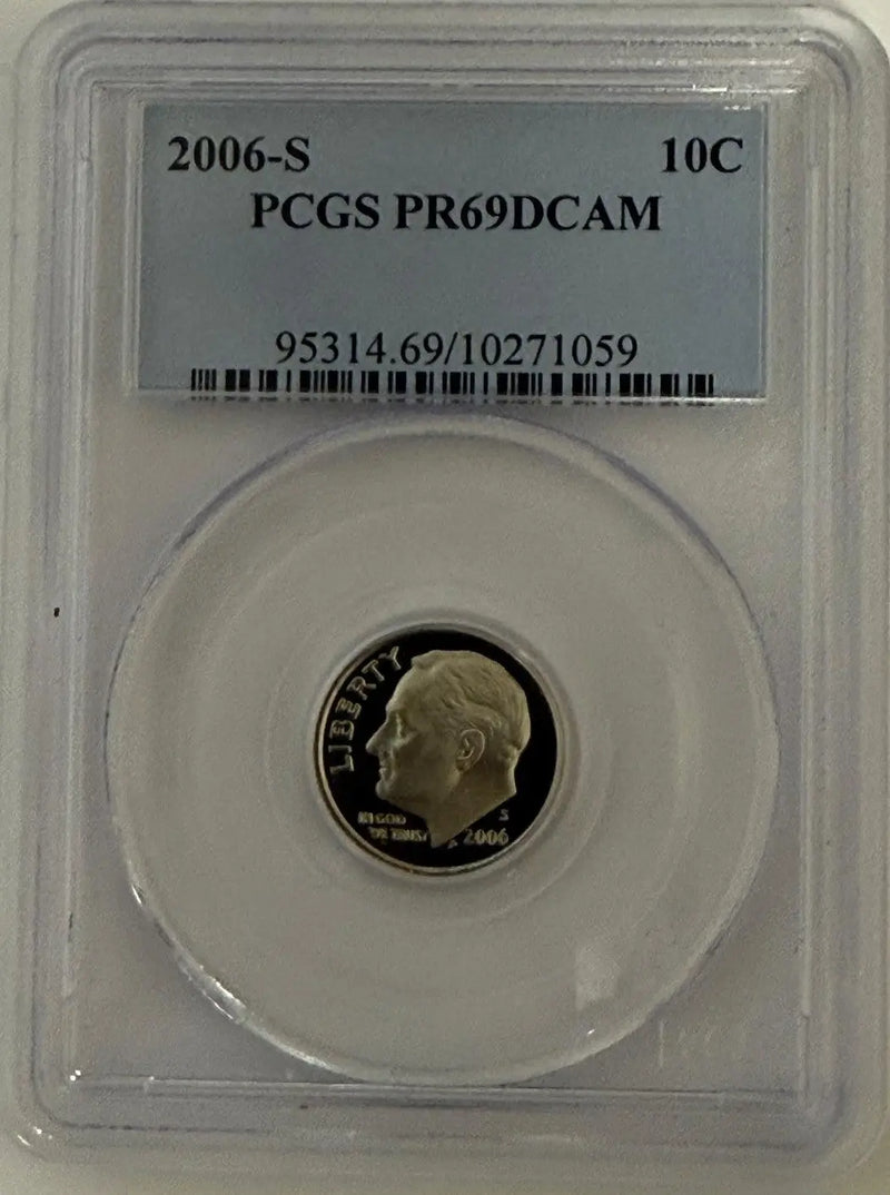 2006-S Roosevelt Dime PCGS PR69DCAM – Near-Perfect Deep Cameo Proof Coin Heritage Pastime