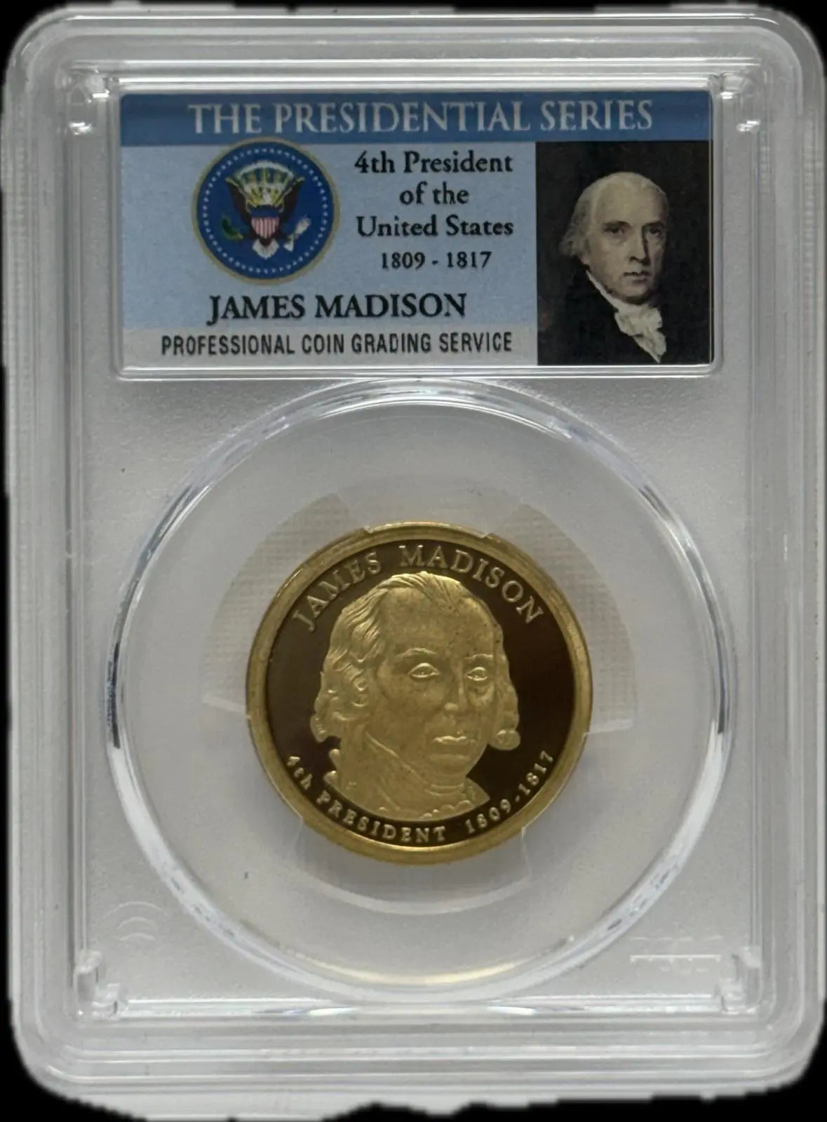 2007-S James Madison $1 PCGS PR69 DCAM – Exceptional Deep Cameo Proof Coin Coin Hub