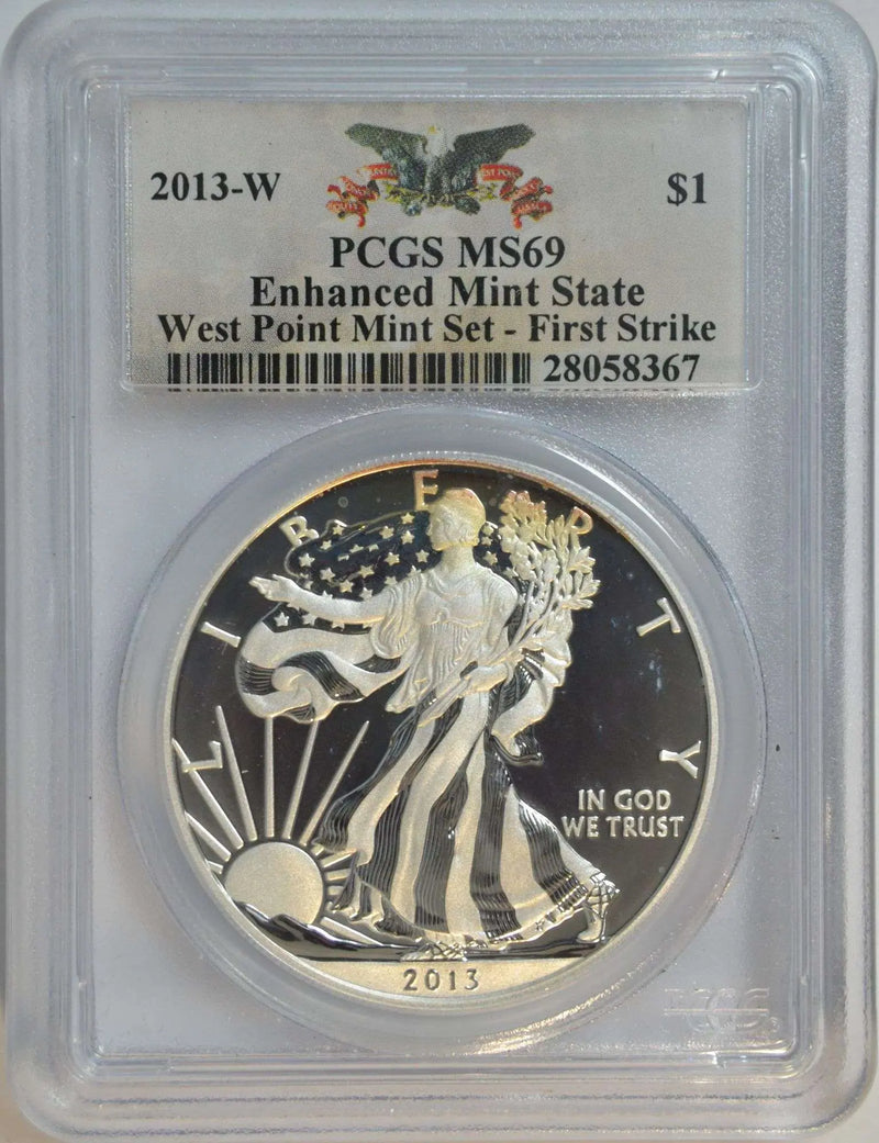 2013-W Silver Eagle $1 PCGS MS69 First Strike – Exceptional Early Release Heritage Pastime
