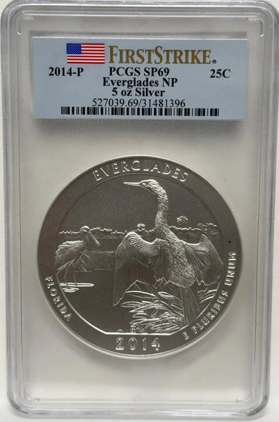 2014-P Everglades NP 5oz Silver SP69 First Strike – Stunning Collectible Coin Heritage Pastime