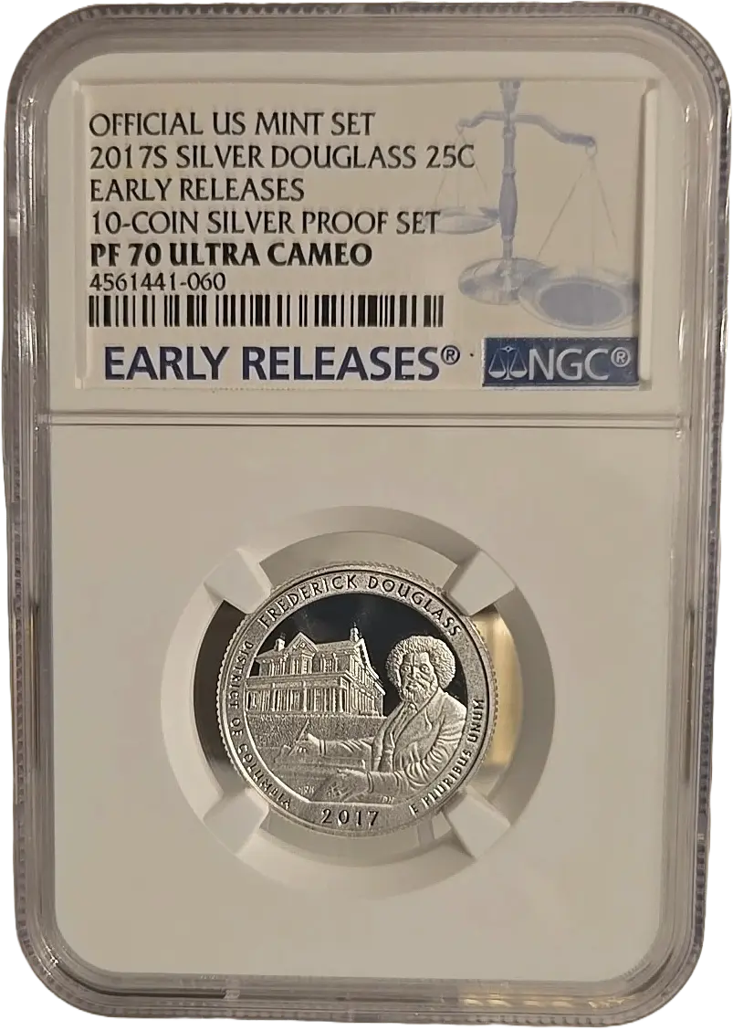 2017-S Silver Douglas Dollar – PF70 Ultra Cameo – Early Releases – Perfect Proof Coin Coin Hub