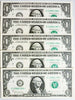 2017A $1 Star Notes - Chicago Consecutive Series - 5 Superb Crisp Notes Heritage Pastime