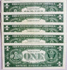 2017A $1 Star Notes - Chicago Consecutive Series - 5 Superb Crisp Notes Heritage Pastime