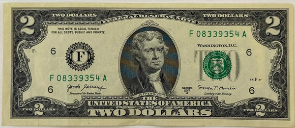 2017A $2 Federal Reserve Note – Thomas Jefferson | Modern Rarity U.S. Currency Collectible Heritage Pastime