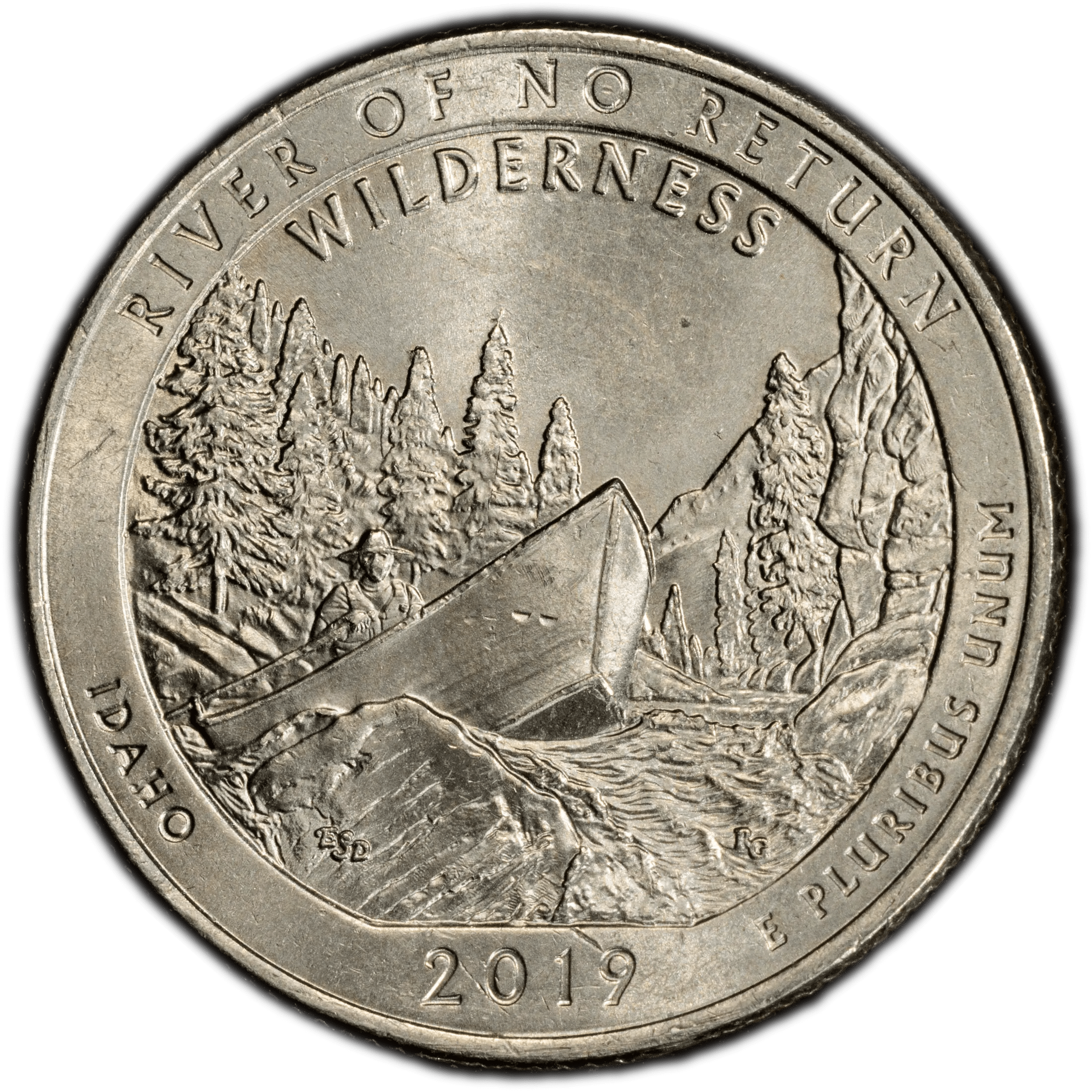 2019-P America the Beautiful Quarter – Frank Church River of No Return (Idaho) PCGS AU58 | Near Mint State Heritage Pastime