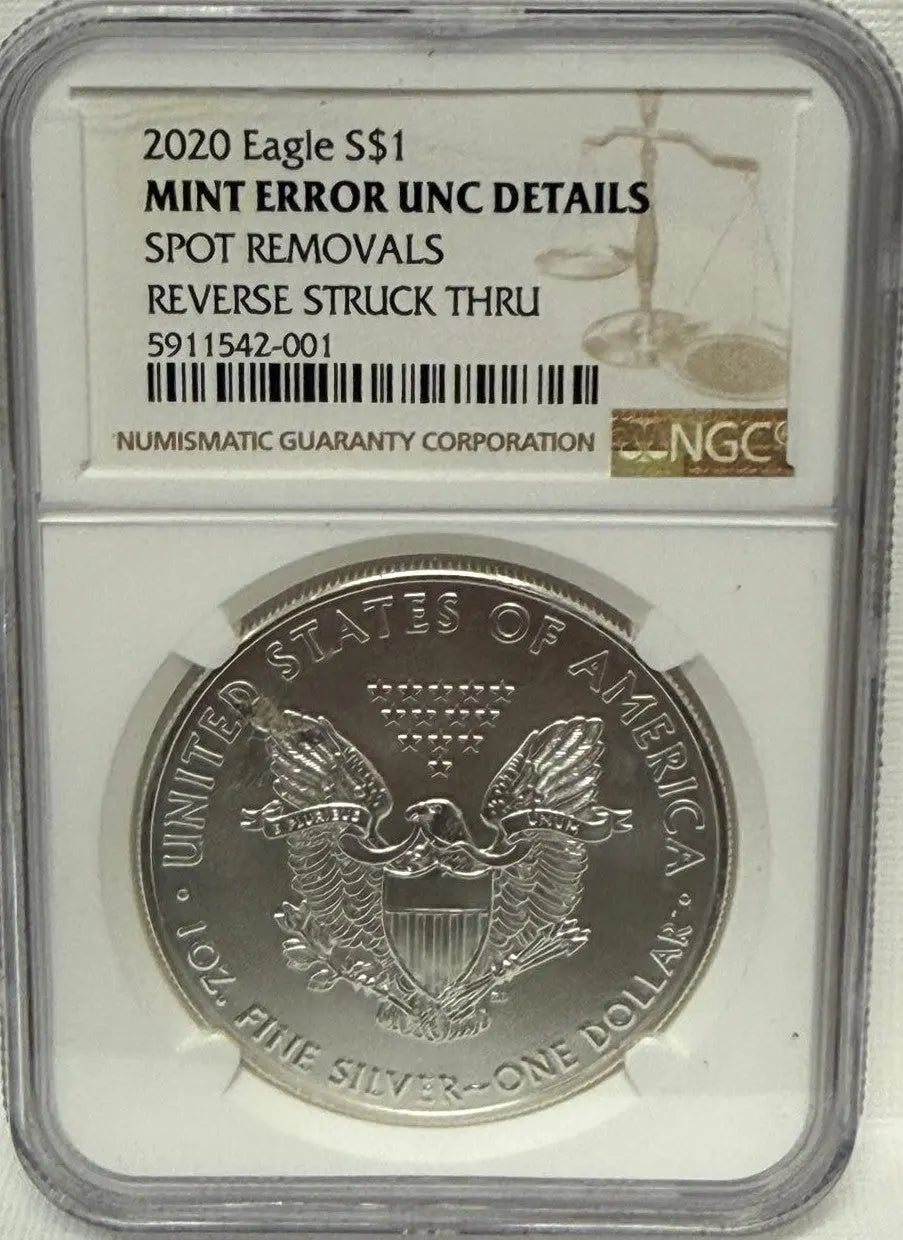 2020 Silver Eagle $1 Mint Error UNC Details – Spot Removals & Reverse Struck-Thru Coin Hub