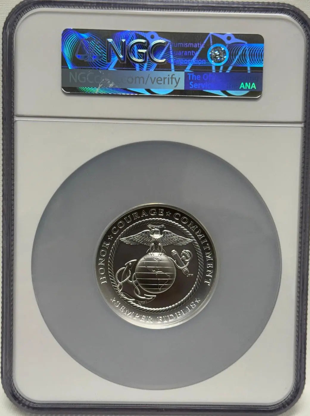 2022 2.5oz Silver Medal U.S. Marine Corps First Day of Issue MS 70 Honorable Mike Castle Hand Signed Coin Hub