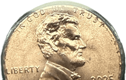 2025-D Lincoln Cent “IN GOD ON RIM” Major Mint Error MS67RD – Last Year of Issue Red Gem Error Coin