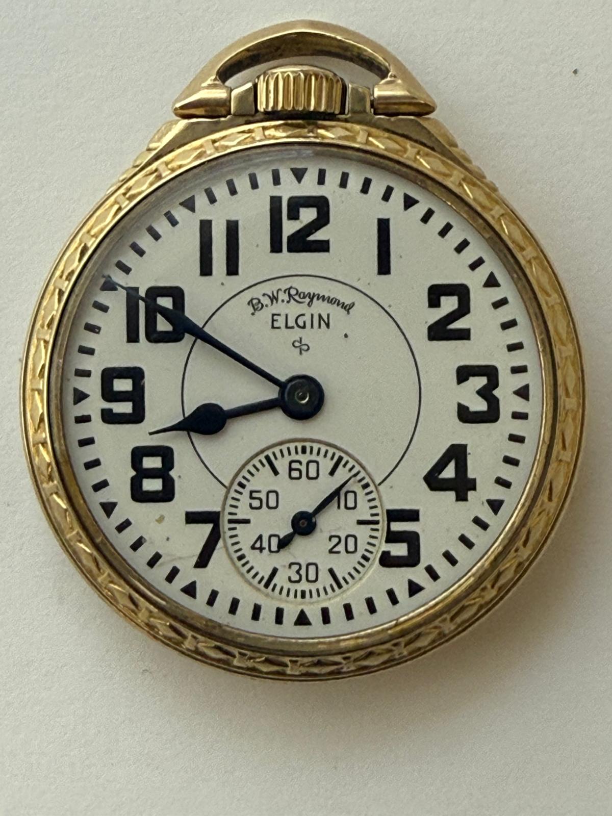 Elgin B.W. Raymond 21 Jewel Pocket Watch – Gold Filled Case | Classic Railroad-Grade Timepiece