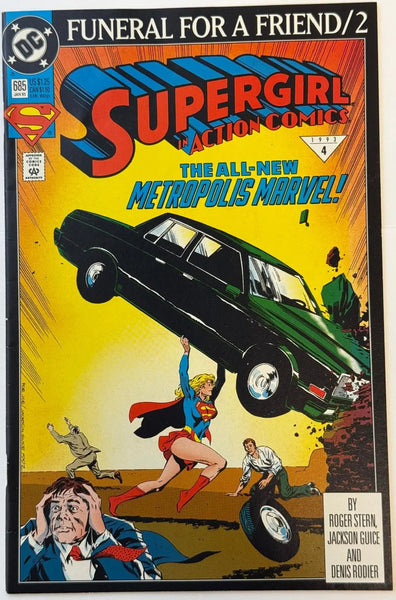 Action Comics #685 (January 1993) – “Funeral for a Friend/2” | Supergirl Homage Cover | DC Comics Heritage Pastime
