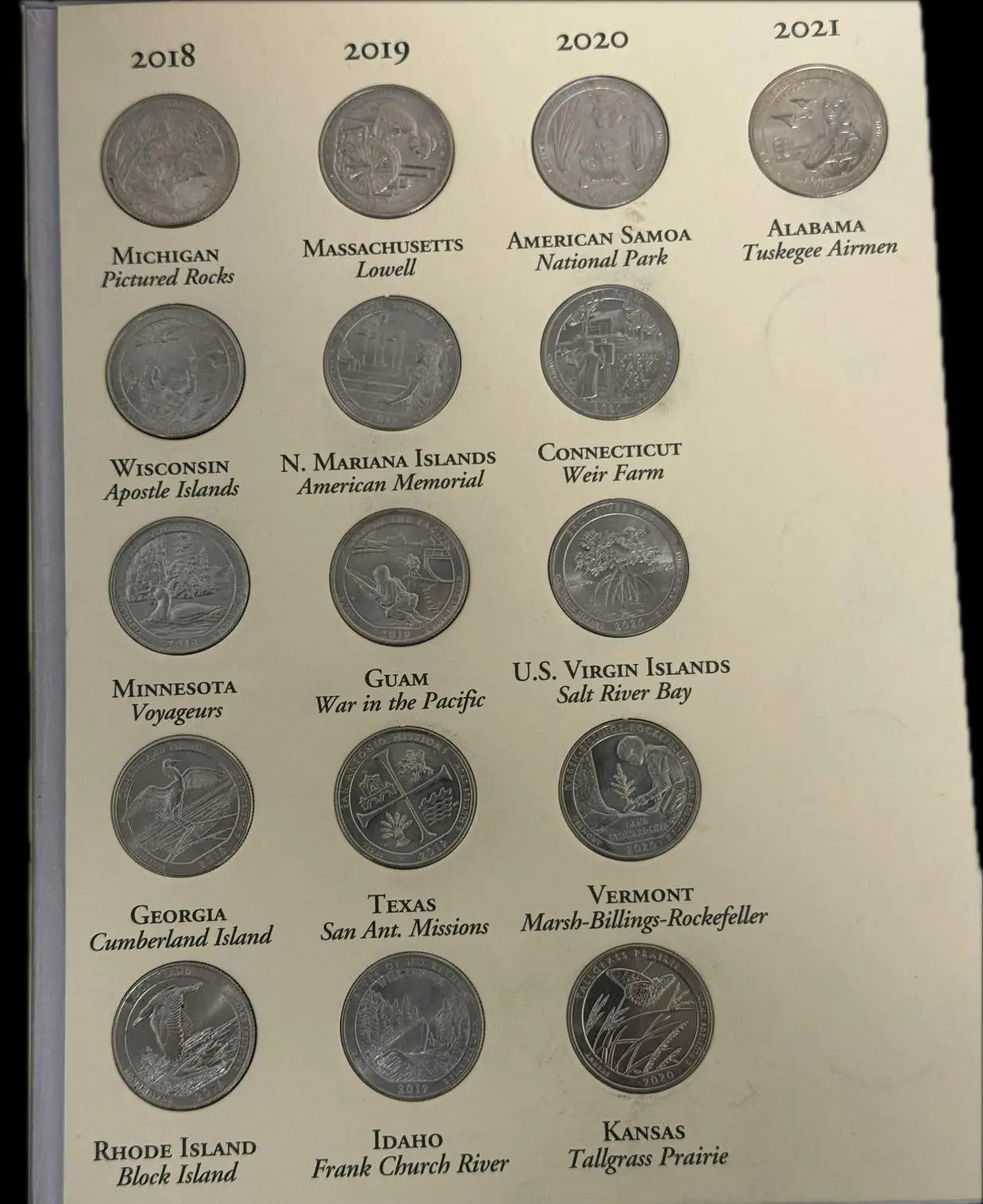 America’s National Park Commemorative Quarters 2010-2021 Complete Set – Beautiful Series of U.S. Landmark Coins Heritage Pastime