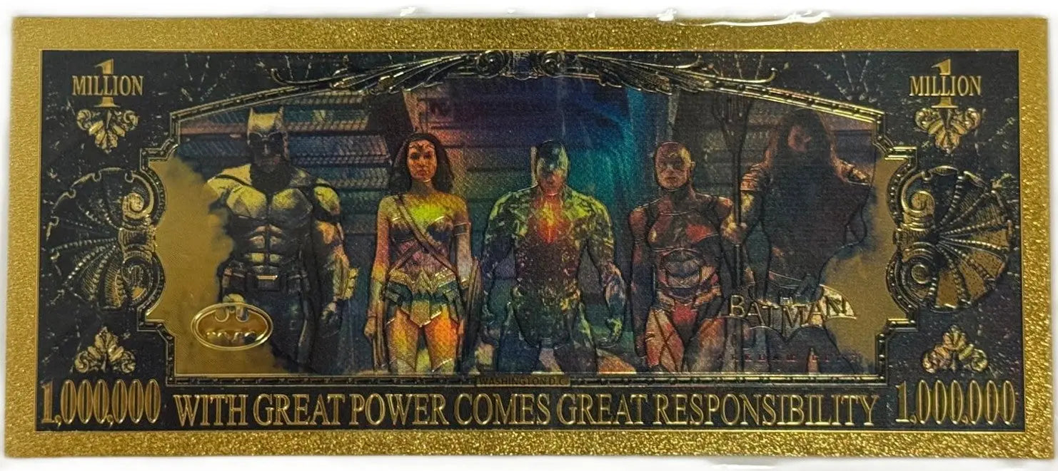 Batman $100 Novelty Gold Foil Note – 24K Gold Plated DC Comics Collectible Bill Heritage Pastime