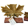 Broyhill Harvest Traditions gold leaf tabletop décor on a wooden base. Heritage Pastime