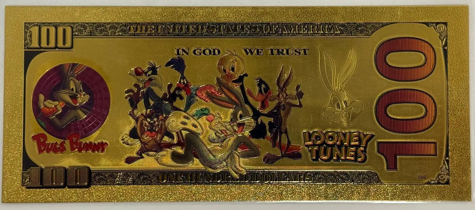 Daffy Duck Looney Tunes Gold Foil Note – 24K Gold Plated Collectible Novelty Bill Heritage Pastime