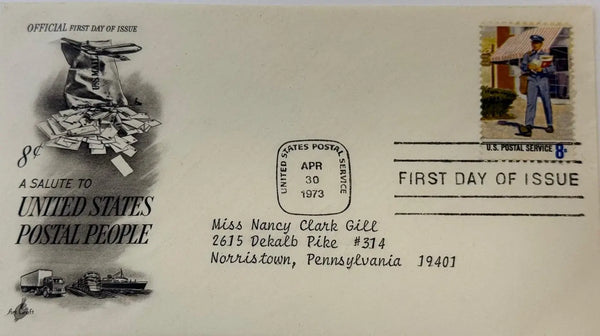 First Day Cover April 30, 1973 – USPS Employees Commemorative FDC | Rare United States Postal History Cover Heritage Pastime