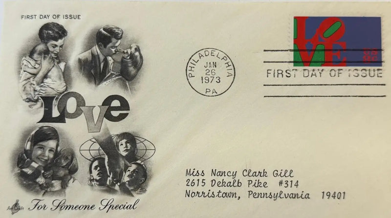 First Day Cover (FDC) January 26, 1973 – First U.S. "Love" Stamp Issue | Rare United States Postal Commemorative Cover Heritage Pastime
