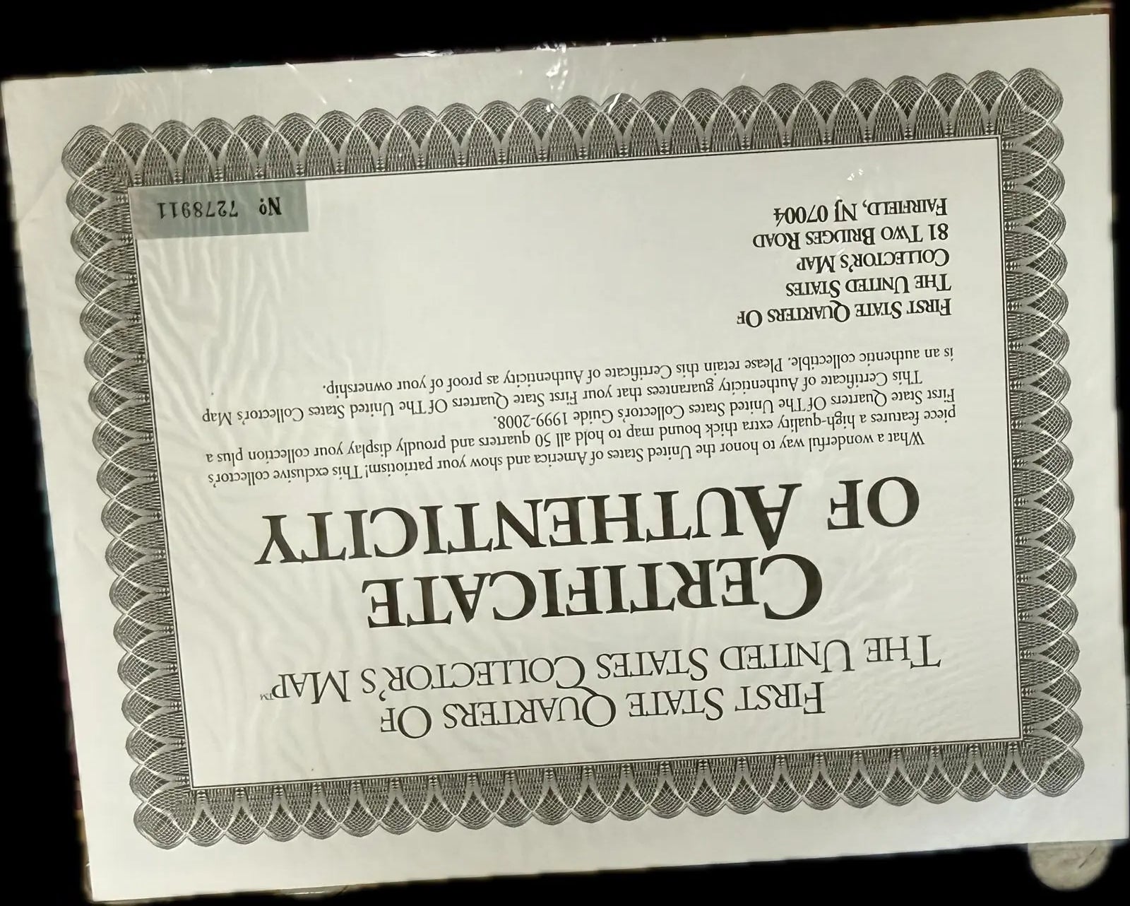 First State Quarters of the United States Collector’s Map (1999-2008) – Complete Set Display Coin Hub