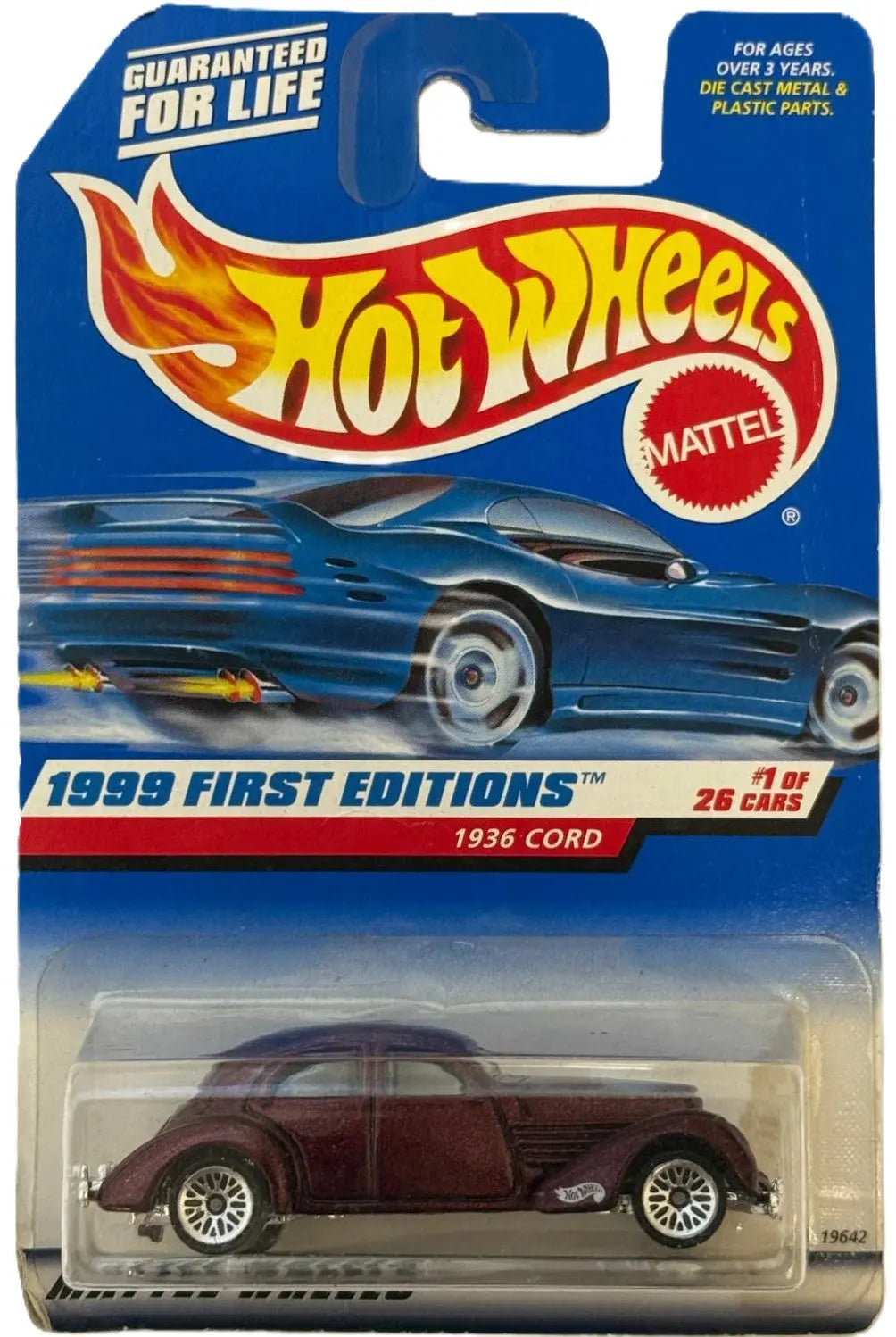 Hot Wheels 1999 First Editions 1936 Cord #649 – 1:64 Scale Die-Cast Collectible Heritage Pastime