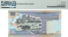 Jordan 10 Dinars 1992 (AH1412) P26a – Uncirculated Grade 65 with Serial Number 000809 Heritage Pastime