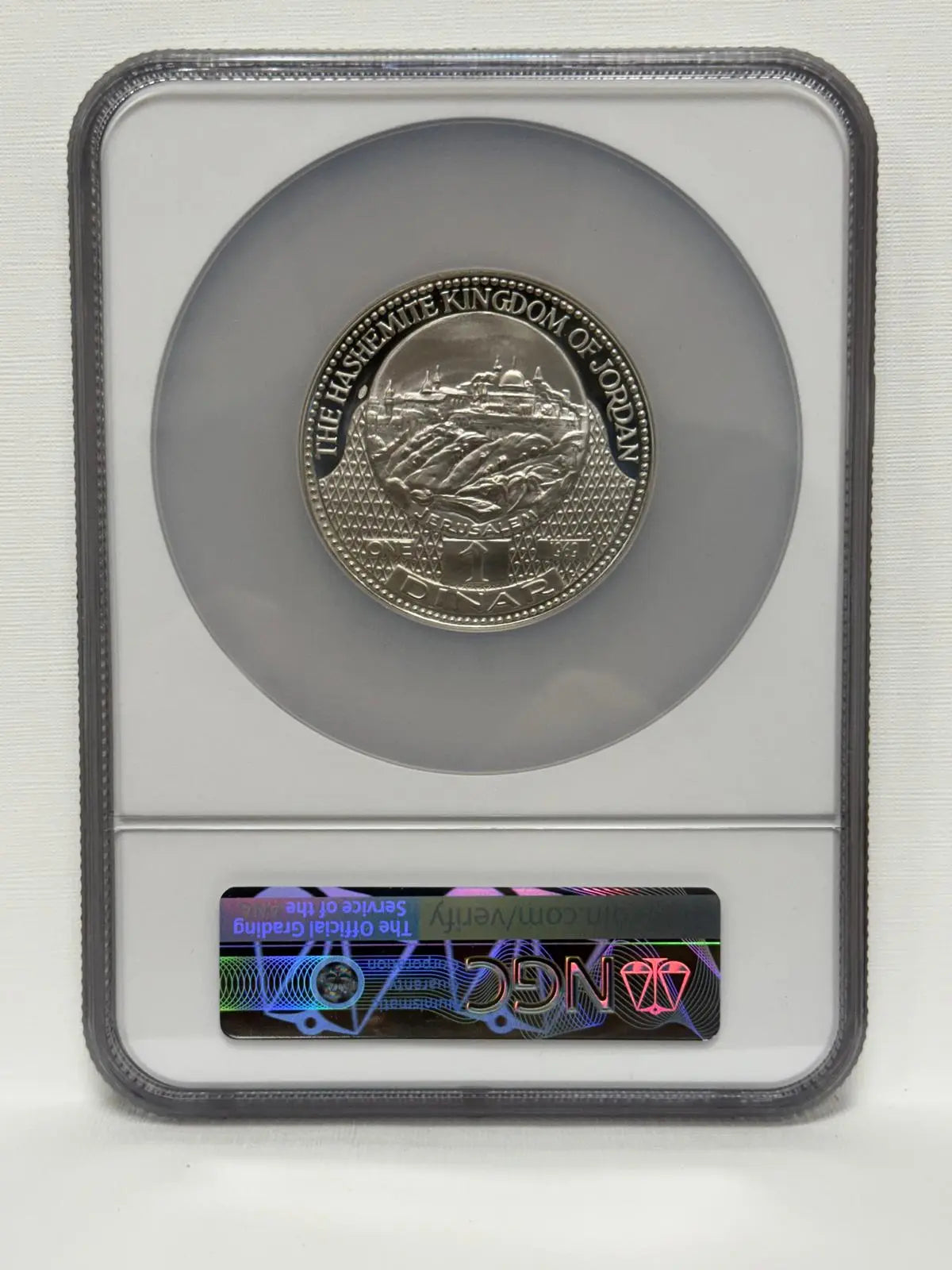 Jordan 1389-1969 1-Dinar Temple in Jerusalem PF68 Ultra Cameo Coin Hub