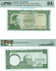 Jordan ND (1959) 1 Dinar P14b UNC / PMG 64EPQ Heritage Pastime