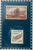 Lewis & Clark Commemorative Stamp Display – 1954 3¢ & 1991 Canoe Stamp Collectible Set Heritage Pastime