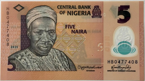Nigeria 5 Naira Polymer Banknote – Nkpokiti Dancers Design | Modern African Currency Collectible Heritage Pastime