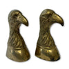 Pair of Vintage Brass American Eagle Head Bookends. Heritage Pastime