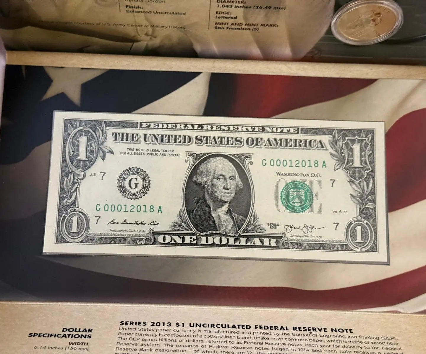 Rare 2016 American Dollar Coin & Currency Set - Includes COA Heritage Pastime